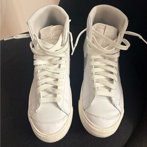 Women's White Nike Blazer High-Top Sneakers
